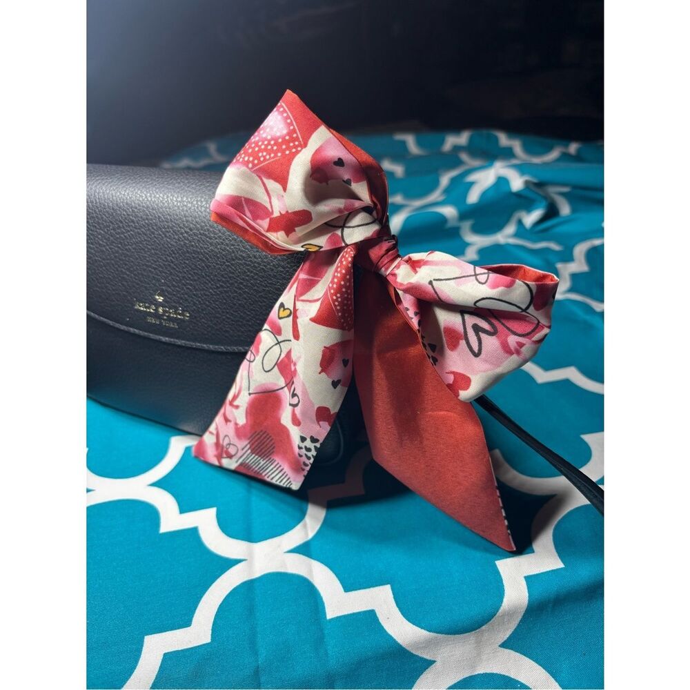 New Women's Floral Scarf Tie Twilly Purse Bag 2.5” x 35” Motivational Quote